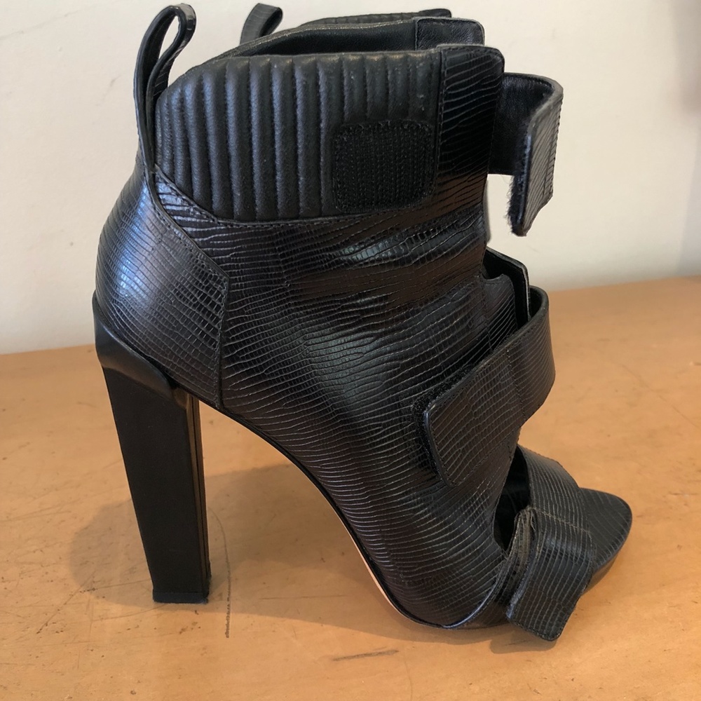 Alexander Wang Noemi Combat Bootie Open-Toed Black - image 4